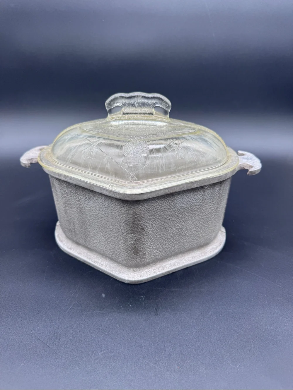 Clear Glass Covered Casserole Dish with Handles